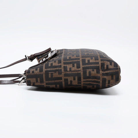 FENDI canvas zucca Shoulder Bag Brown WS21014