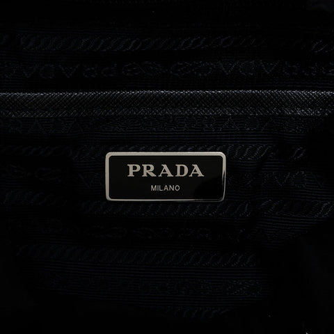 PRADA Nylon Saffiano Leather Backpack  Daypack black WS21015