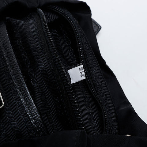 PRADA Nylon Saffiano Leather Backpack  Daypack black WS21015