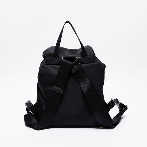 PRADA Nylon Saffiano Leather Backpack  Daypack black WS21015