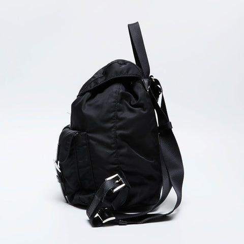 PRADA Nylon Saffiano Leather Backpack  Daypack black WS21015