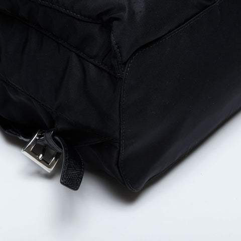 PRADA Nylon Saffiano Leather Backpack  Daypack black WS21015