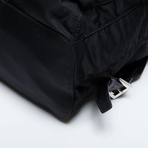 PRADA Nylon Saffiano Leather Backpack  Daypack black WS21015
