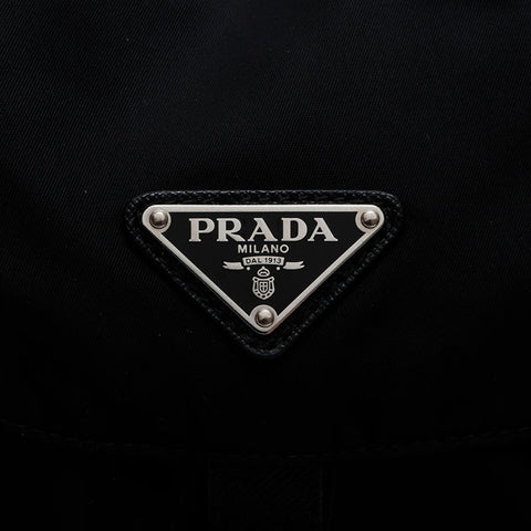 PRADA Nylon Saffiano Leather Backpack  Daypack black WS21015