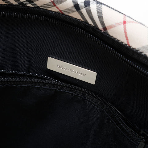 BURBERRY Nova check leather x canvas Shoulder Bag beige WS21016