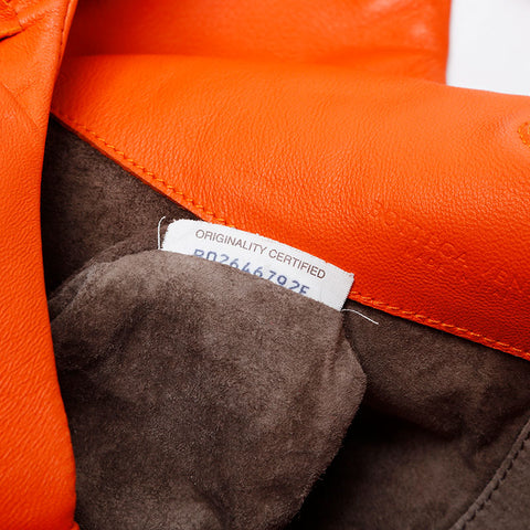 BOTTEGAVENETA INTRECCIATO Hobo Handbag Orange WS21018