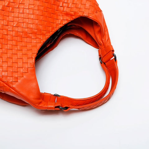 BOTTEGAVENETA INTRECCIATO Hobo Handbag Orange WS21018
