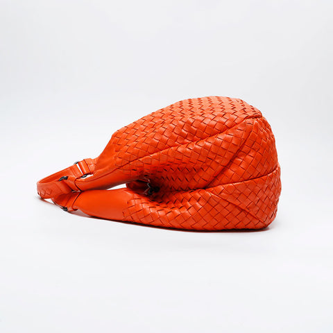 BOTTEGAVENETA INTRECCIATO Hobo Handbag Orange WS21018