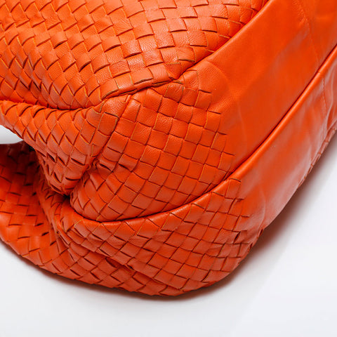 BOTTEGAVENETA INTRECCIATO Hobo Handbag Orange WS21018