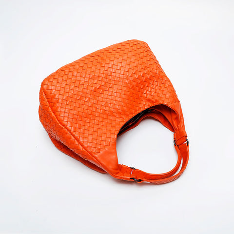 BOTTEGAVENETA INTRECCIATO Hobo Handbag Orange WS21018