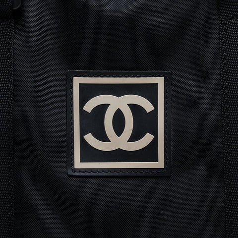 CHANEL Nylon COCO Mark Sport Line No. 7 2002-2003 Boston bag black WS21021