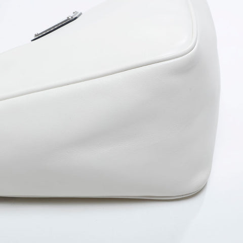 PRADA Triangle Nappa Leather Shoulder Bag white WS21024