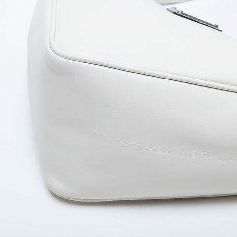 PRADA Triangle Nappa Leather Shoulder Bag white WS21024