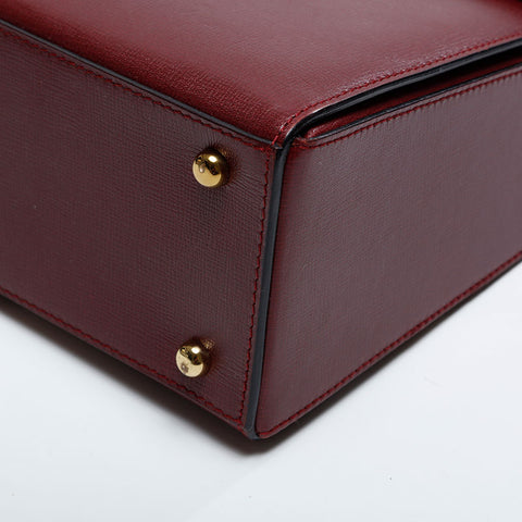 CARTIER Leather Must Do Handbag Red WS21025