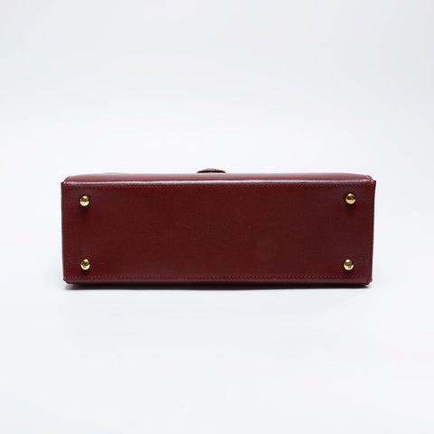 CARTIER Leather Must Do Handbag Red WS21025