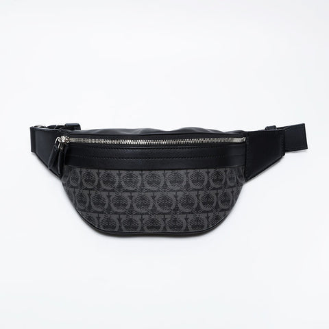 Salvatore Ferragamo PVC Gancini logo Waist bag black WS21026