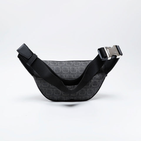 Salvatore Ferragamo PVC Gancini logo Waist bag black WS21026