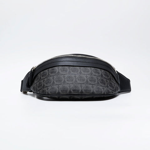 Salvatore Ferragamo PVC Gancini logo Waist bag black WS21026