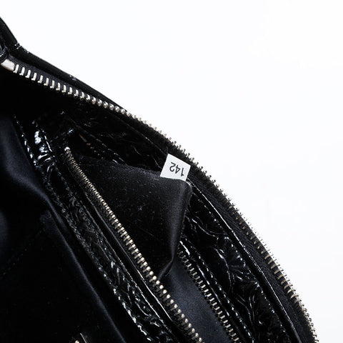 Miu Miu Patent leather embossed handbag Clutch bag black WS21027