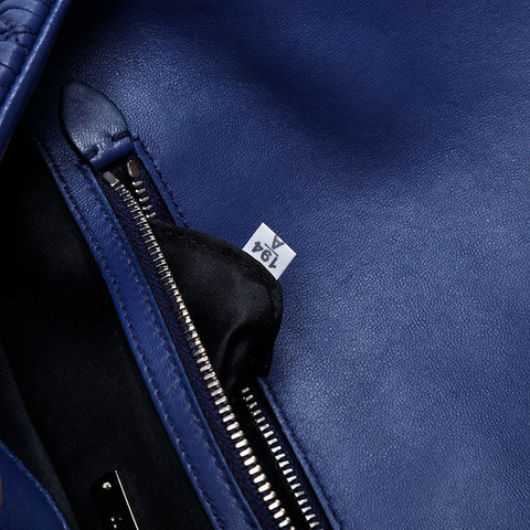 Miu Miu Matelasse Crystal Leather Shoulder Bag blue WS21030