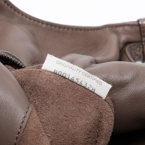 ボッテガヴェネタ BOTTEGAVENETA カンパーナ クロコ レザー ショルダーバッグ ブラウン WS21031