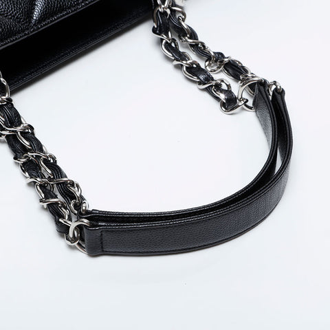 CHANEL 16系列2012 Deka COCO Mark GST手提包银色金属单肩包黑色WS21032