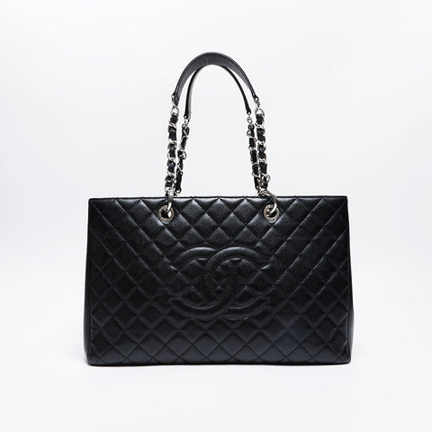 CHANEL 16系列2012 Deka COCO Mark GST手提包银色金属单肩包黑色WS21032
