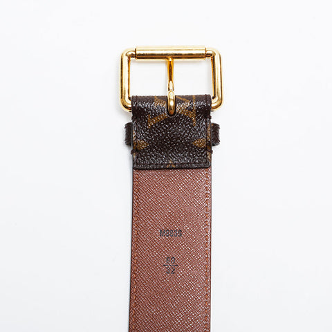 LOUIS VUITTON 2012 Monogram Size:80/32 belt Brown WS21036
