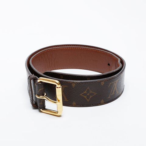LOUIS VUITTON 2012 Monogram Size:80/32 belt Brown WS21036