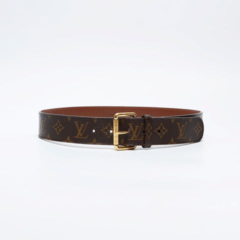 LOUIS VUITTON 2012 Monogram Size:80/32 belt Brown WS21036