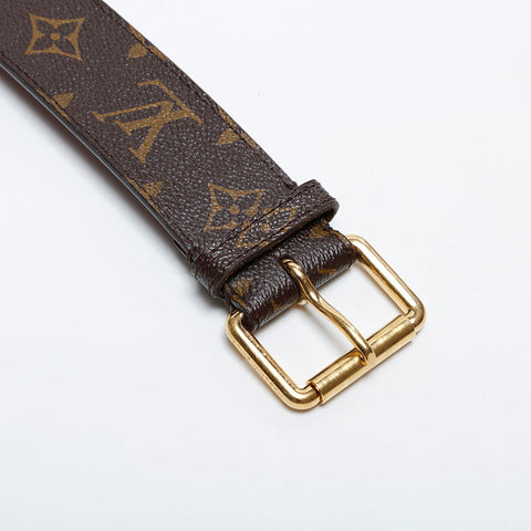 LOUIS VUITTON 2012 Monogram Size:80/32 belt Brown WS21036