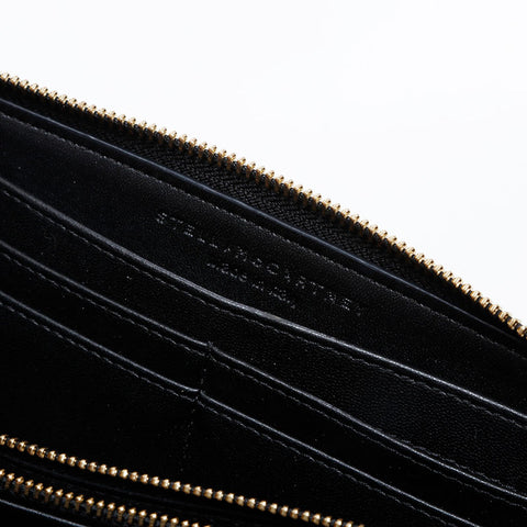 Stella McCartney round zip leather bag Purse black WS21037
