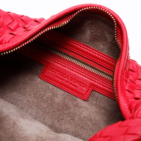 BOTTEGAVENETA Hobo INTRECCIATO Shoulder Bag Red WS21041