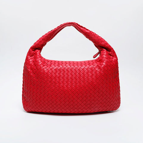 BOTTEGAVENETA Hobo INTRECCIATO Shoulder Bag Red WS21041