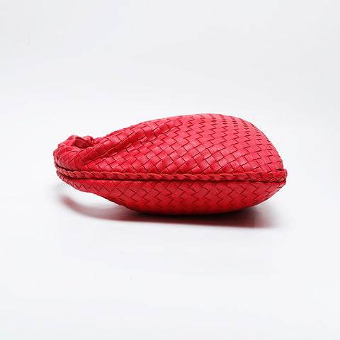 BOTTEGAVENETA Hobo INTRECCIATO Shoulder Bag Red WS21041