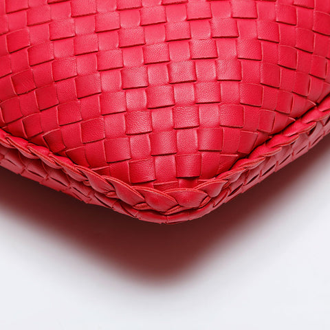 BOTTEGAVENETA Hobo INTRECCIATO Shoulder Bag Red WS21041