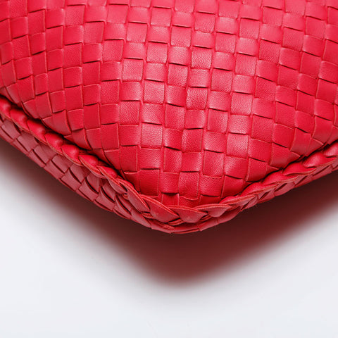 BOTTEGAVENETA Hobo INTRECCIATO Shoulder Bag Red WS21041