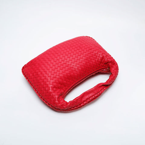BOTTEGAVENETA Hobo INTRECCIATO Shoulder Bag Red WS21041