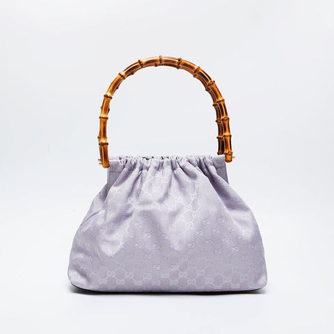 GUCCI GG Canvas Bamboo Shoulder Bag purple WS21042