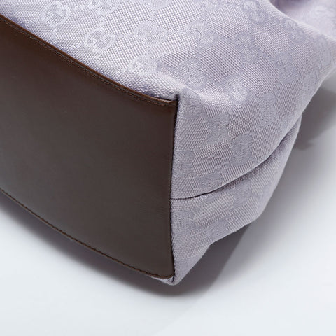 GUCCI GG Canvas Bamboo Shoulder Bag purple WS21042