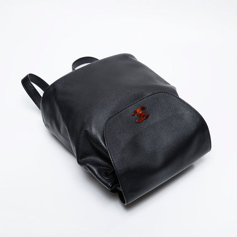 CHANEL 5th series 1997-1999 Caviar Turnlock Backpack Â· Daypack black WS21045