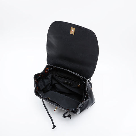 CHANEL 5th series 1997-1999 Caviar Turnlock Backpack Â· Daypack black WS21045