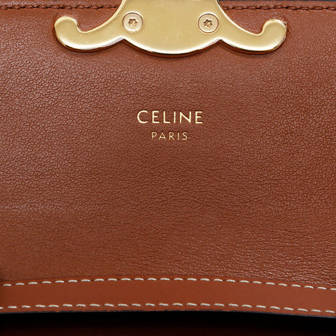 CELINE Macadam Mini Claude Triomphe Shoulder Bag Brown WS21046