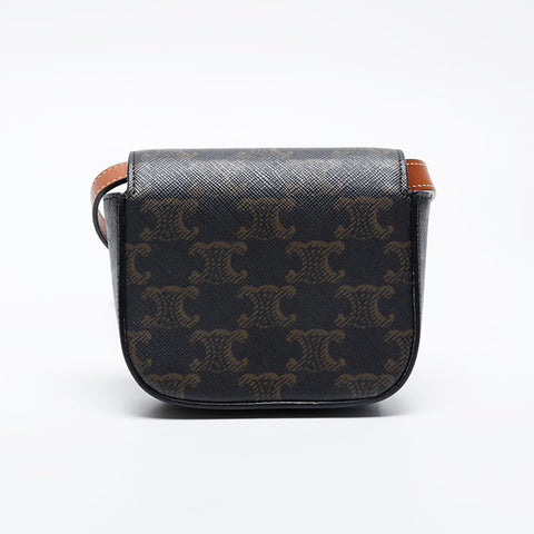 CELINE Macadam Mini Claude Triomphe Shoulder Bag Brown WS21046