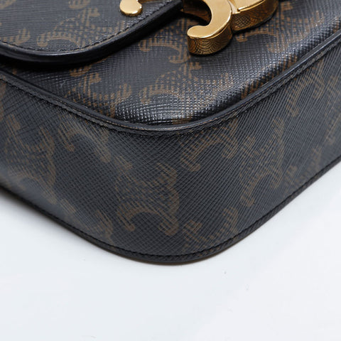 CELINE Macadam Mini Claude Triomphe Shoulder Bag Brown WS21046