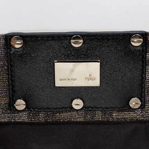 フェンディ FENDI ラム ズッカ ミラ マンマ ショルダーバッグ ゴールド WS21047