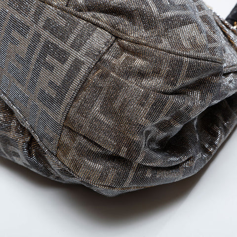 フェンディ FENDI ラム ズッカ ミラ マンマ ショルダーバッグ ゴールド WS21047