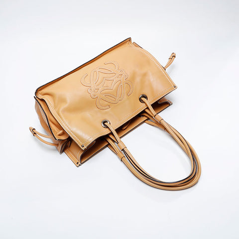 LOEWE logo leather Tote Bag Brown WS21048