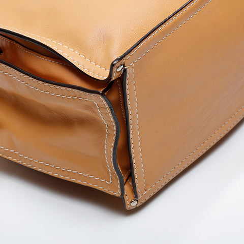 LOEWE logo leather Tote Bag Brown WS21048