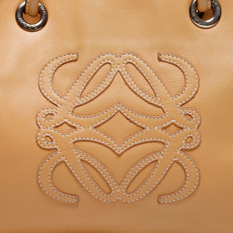 LOEWE logo leather Tote Bag Brown WS21048